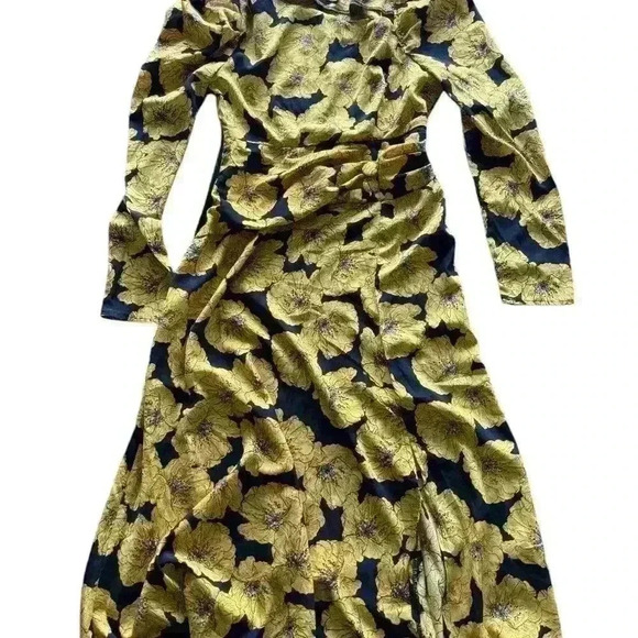 Nasty Gal Floral Tea Midi  Dress Long Sleeve Size zero - Picture 2 of 7